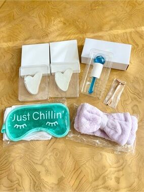 6-Pc. Spa Set Bundle with Gua Sha, Eye Mask, Headband, Face and Eye Massagers